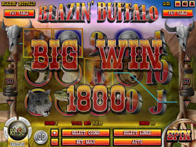 Blazin Buffalo Big Win Screen