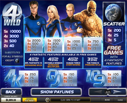Fantastic Four Payscreen