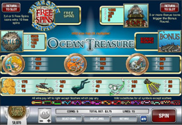 Ocean Treasure Slot Paytable