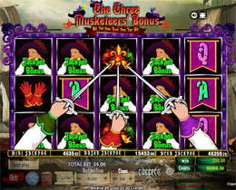 Three Musketeers Slot Bonus Games Screenshot