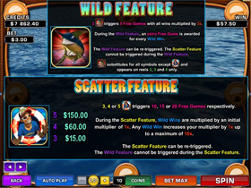 Wild Catch Pay Table Screenshot
