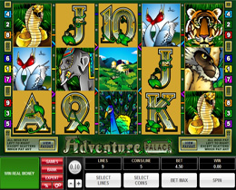 Adventure Palace Slot Screenshot of Main Screen