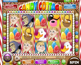 Candy Cottage Main Page Screenshot