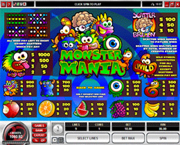 Monster Mania Payscreen