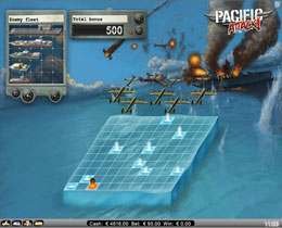 Pacific Attack Battleship Bonus Game Screenshot
