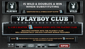 Playboy Online Slot Pay Table Screenshot