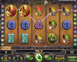 The Secret Code Main Screen