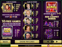 Top Trumps Celebs Payout Screenshot