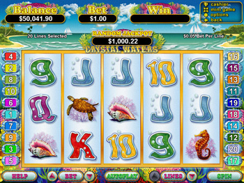 Crystal Waters Slot Main Screen