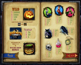 Halloween Fortune Bonus Page Screenshot