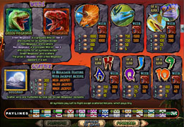 Megasaur Payout Screenshot
