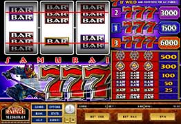 Screenshot of Samurai 7's Online Slot