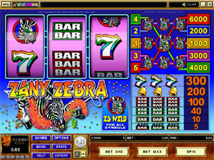 Zany Zebra Slot Screenshot